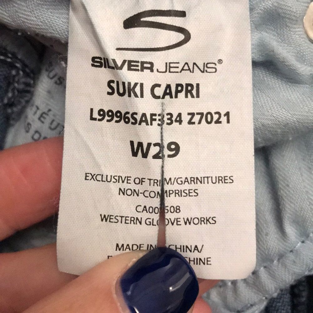 Cute Suki Capri Silver Jeans size 29! - Picture 5 of 7